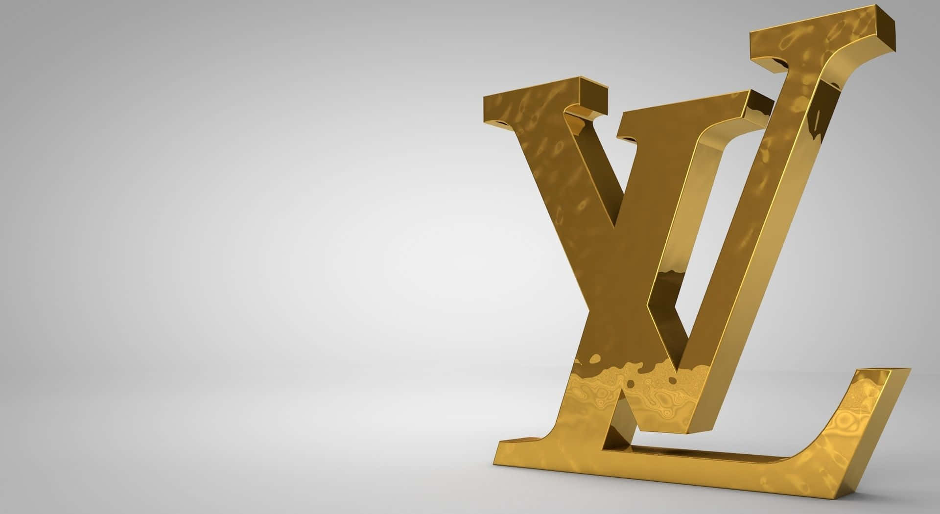 Download Louis Vuitton Logo Gold Wallpaper