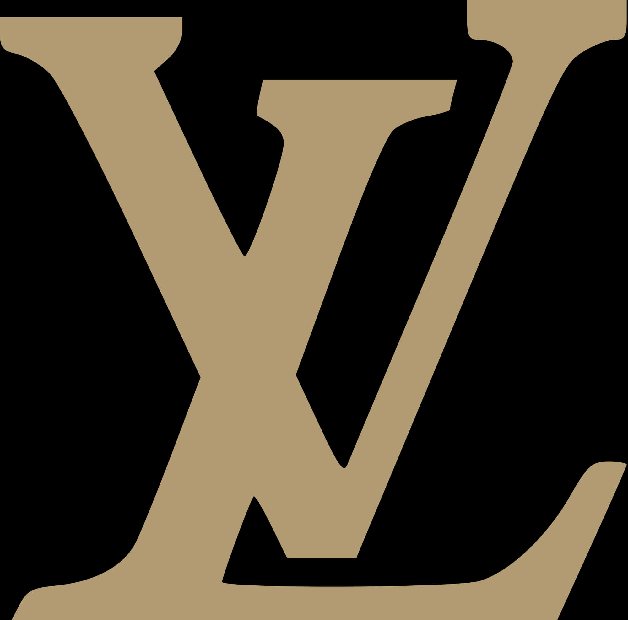 Louis Vuitton Logo Black Background PNG