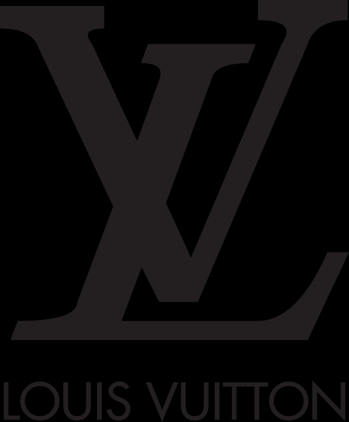 Louis Vuitton Logo Black PNG