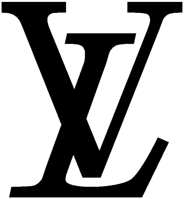 Louis Vuitton Logo Blackand White PNG