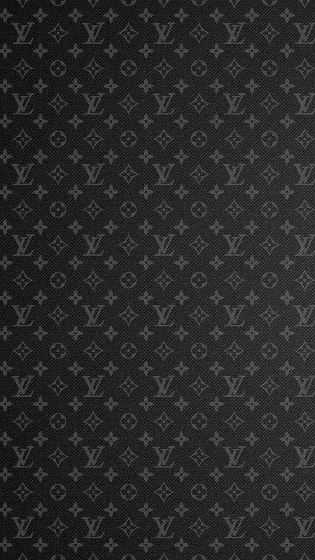 Louis Vuitton Logo Black Grey Background
