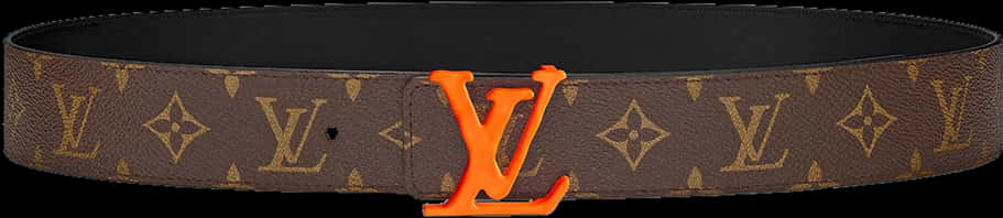 Louis Vuitton Orange Monogram Belt PNG