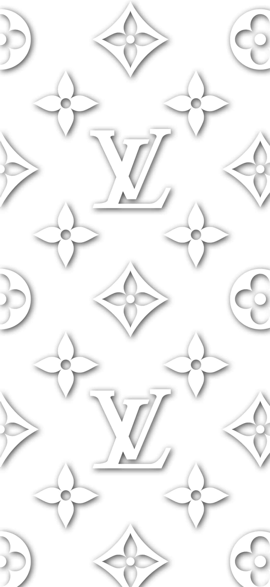 Louis Vuitton Brand Logo Background Brown And White Symbol Design