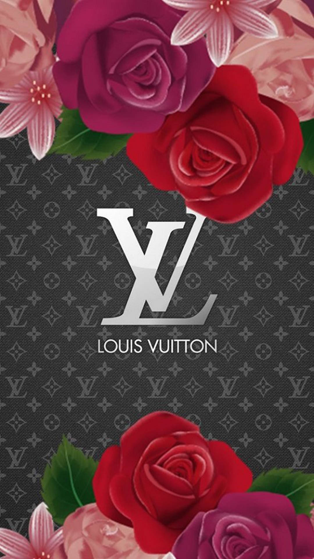 Louis Vuitton Phone Floral Pattern Wallpaper