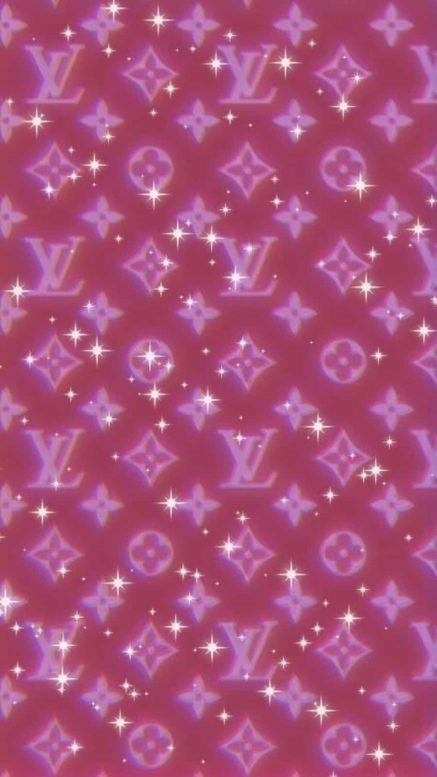 Louis Vuitton Pink With Sparkles Background