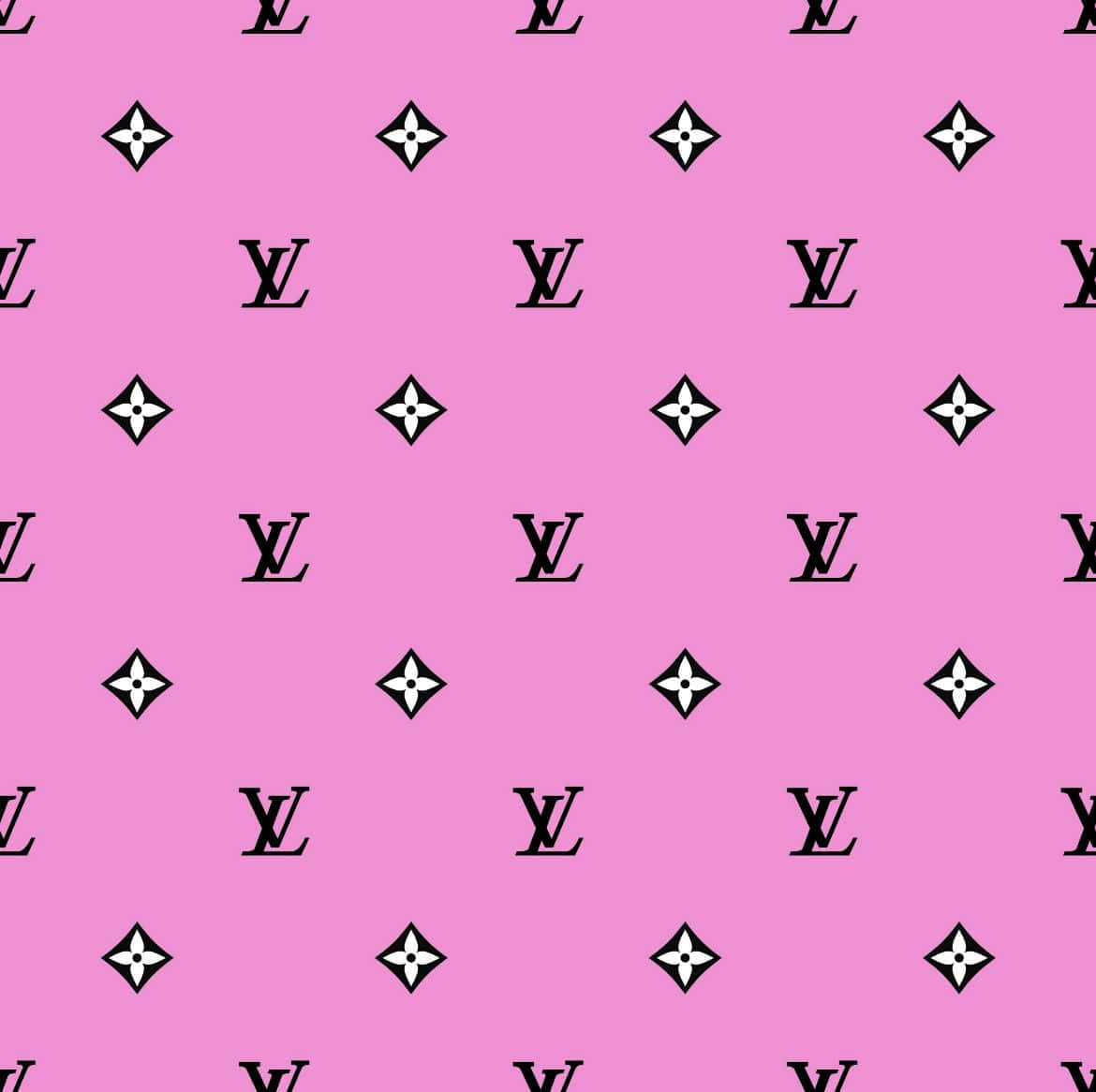 Download Image A golden Monogram against a pink Louis Vuitton