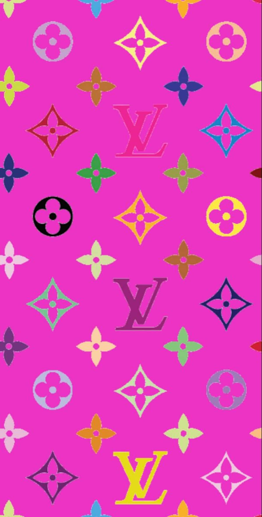 Hot Pink Louis Vuitton Mobile Wallpaper Background