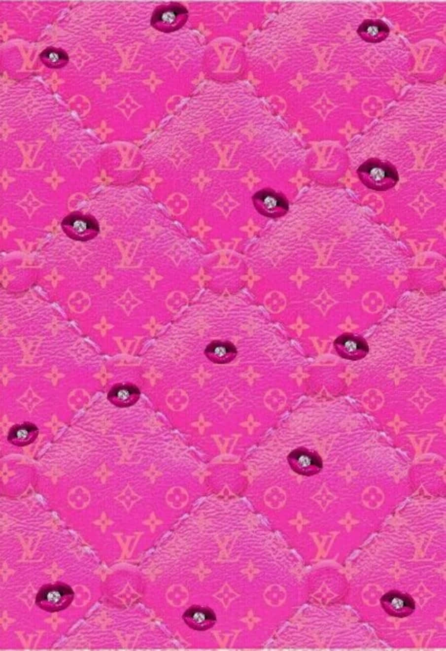Louis Vuitton Pink Diamond Lips Background