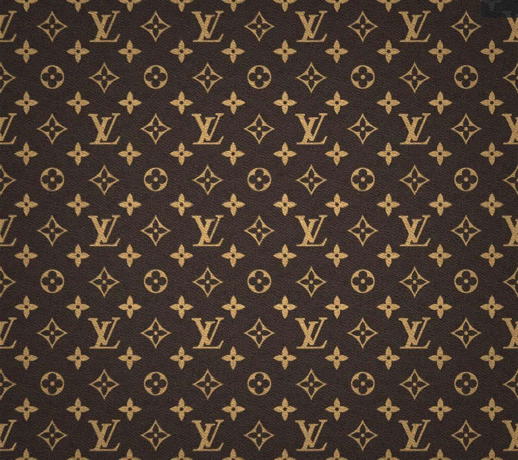 Download Louis Vuitton Print Classic Brown Wallpaper