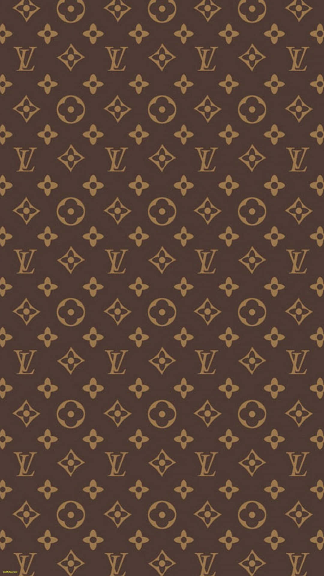 Stilfulloch Lyxig Louis Vuitton-utskrift Wallpaper