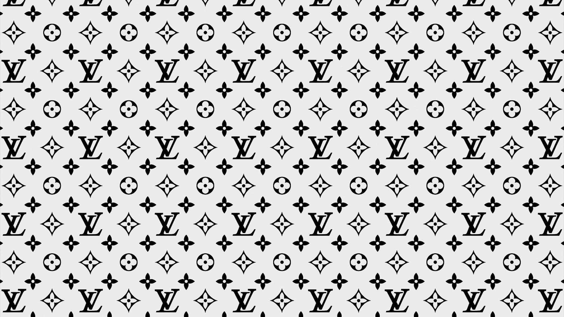 Download Louis Vuitton Print Black And White Wallpaper