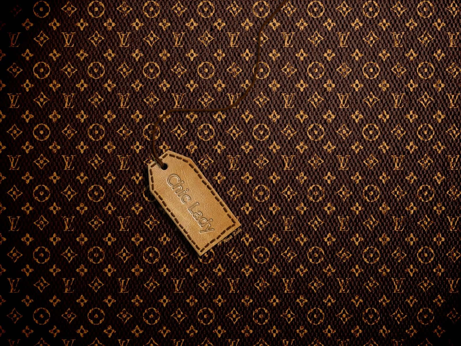 Louis Vuitton Print Chic Lady Tagteig Tapet: Udskriv et stilfuldt, feminint mønster fra det berømte modehus. Wallpaper