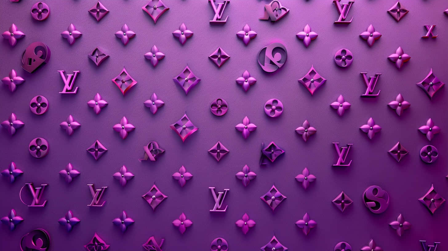 Louis Vuitton Purple Branding Wallpaper Wallpaper