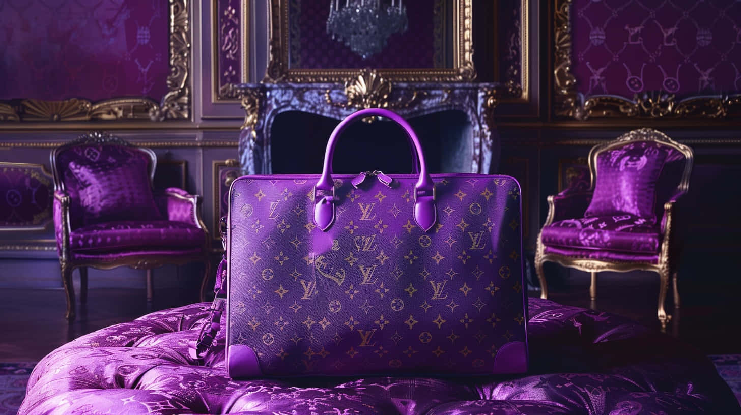 Louis Vuitton Paarse Elegantie Achtergrond