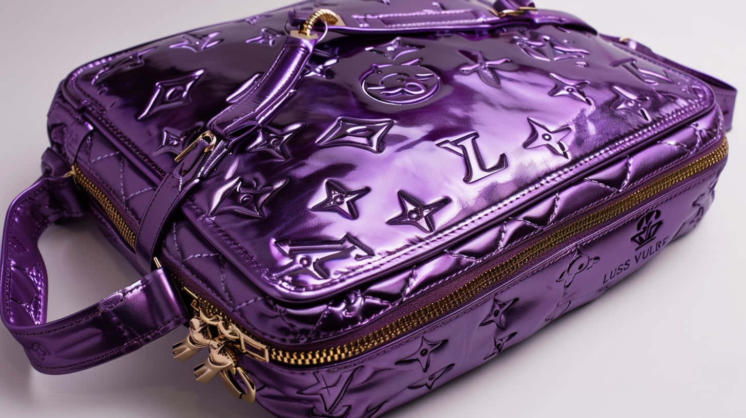 Louis Vuitton Purple Embossed Bag Wallpaper
