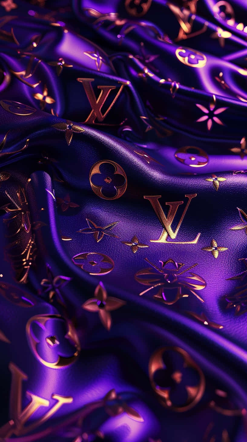 Louis Vuitton Purple Fabric Texture Wallpaper