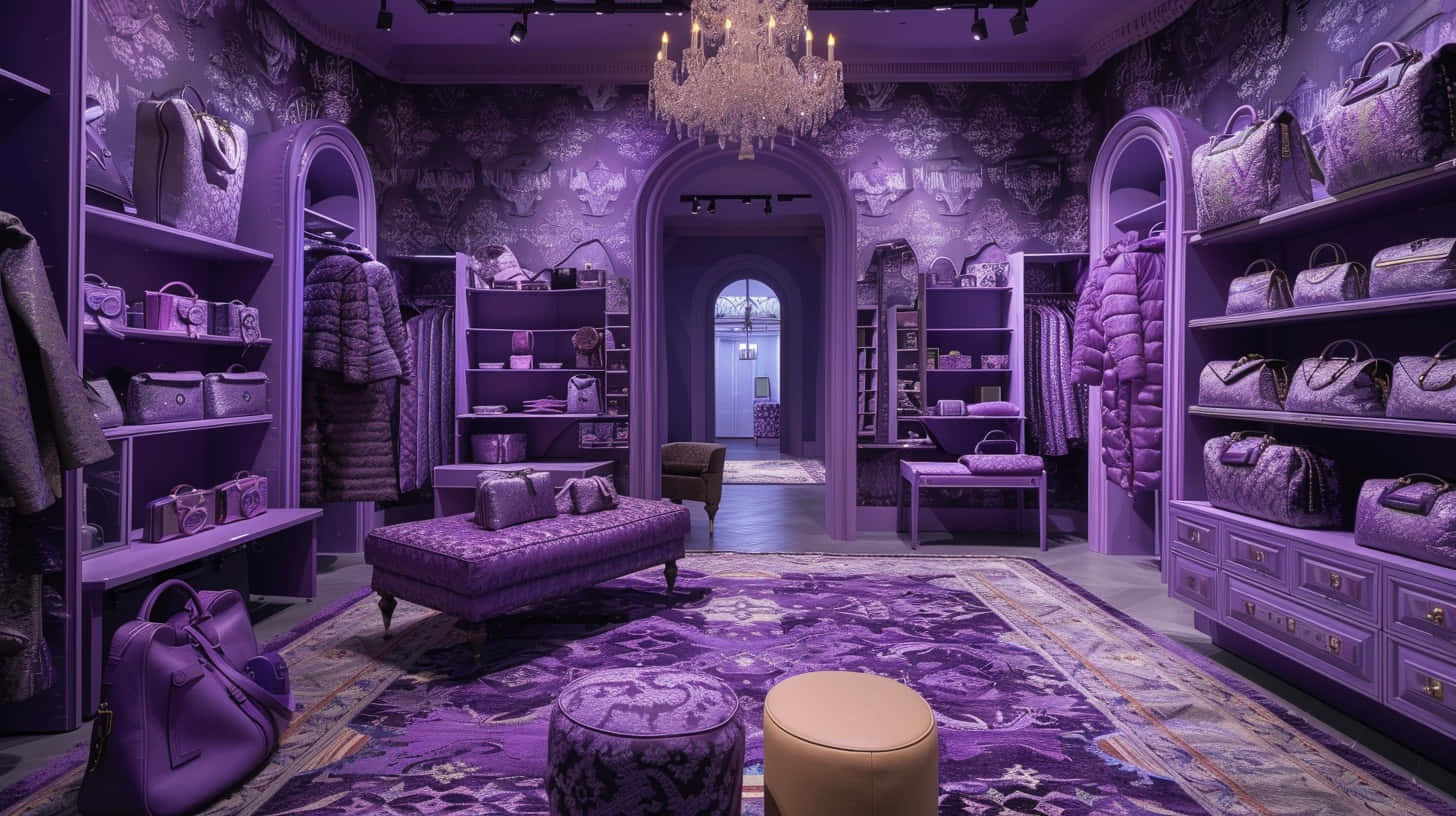 Louis Vuitton Purple Interior Design Wallpaper