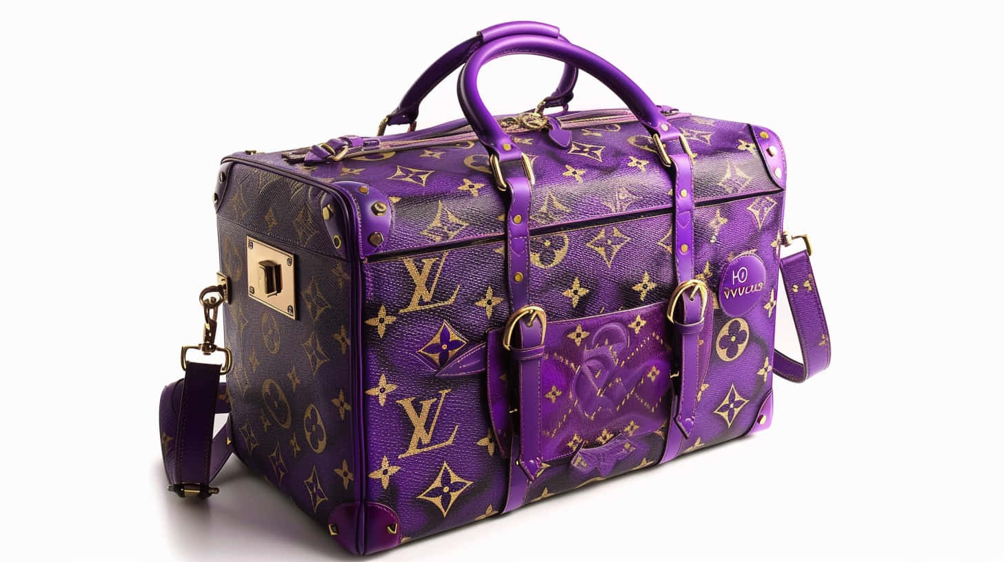 Louis Vuitton Purple Monogram Luggage Wallpaper