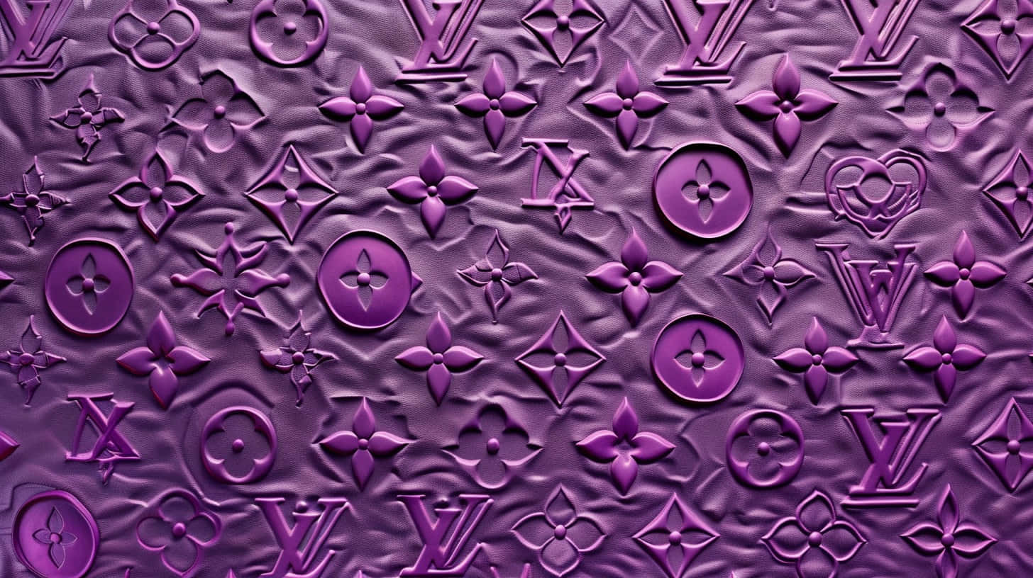 Louis Vuitton Purple Pattern Texture Wallpaper