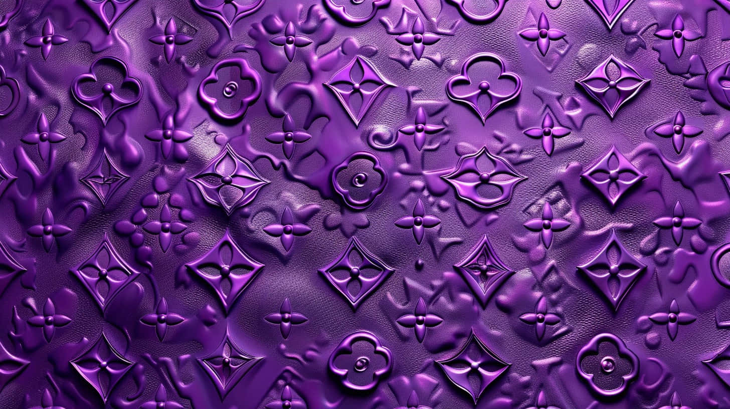 Louis Vuitton Purple Pattern Texture Wallpaper