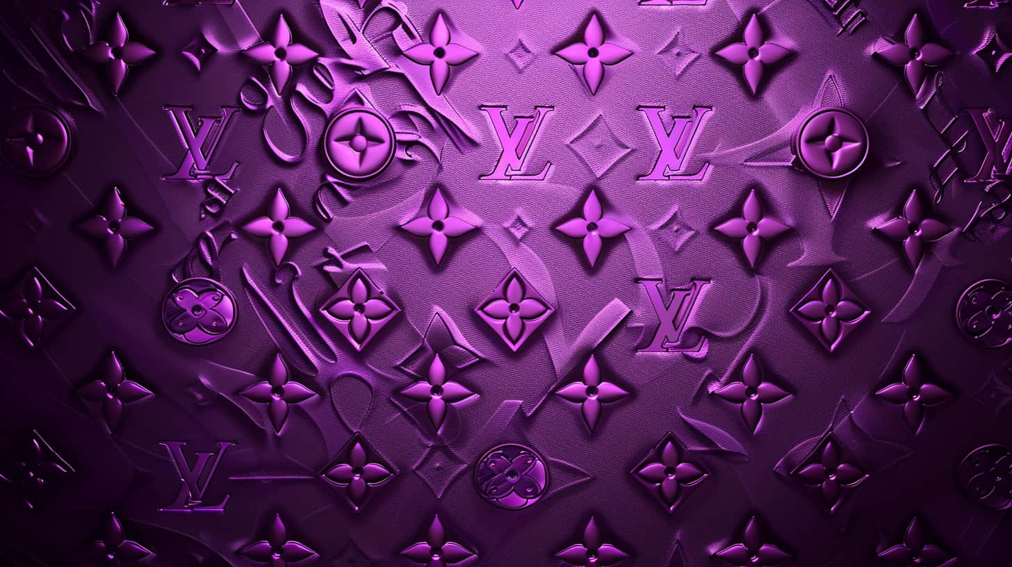 Louis Vuitton Purple Pattern Wallpaper Wallpaper