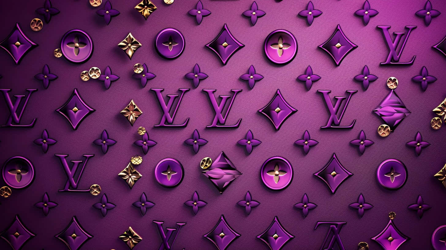 Louis Vuitton Purple Pattern Wallpaper Wallpaper