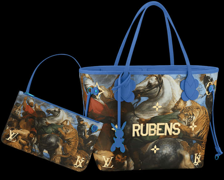 Louis Vuitton Rubens Art Inspired Bags PNG