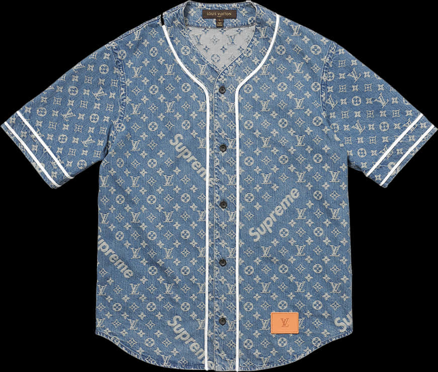 Louis Vuitton Supreme Collab Shirt PNG