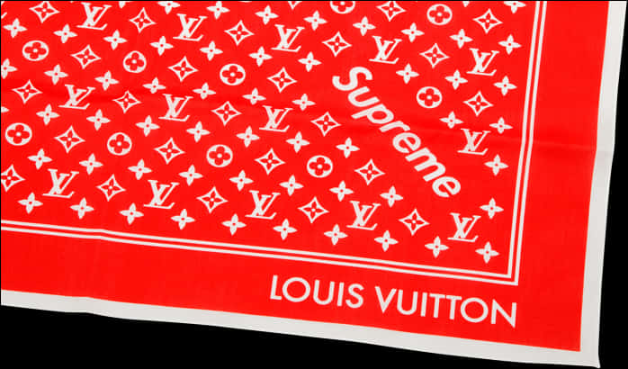 Louis Vuitton Supreme Collaboration Scarf PNG