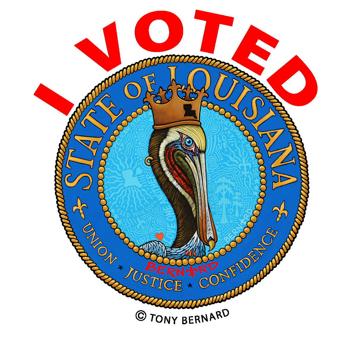 Download Louisiana I Voted Sticker