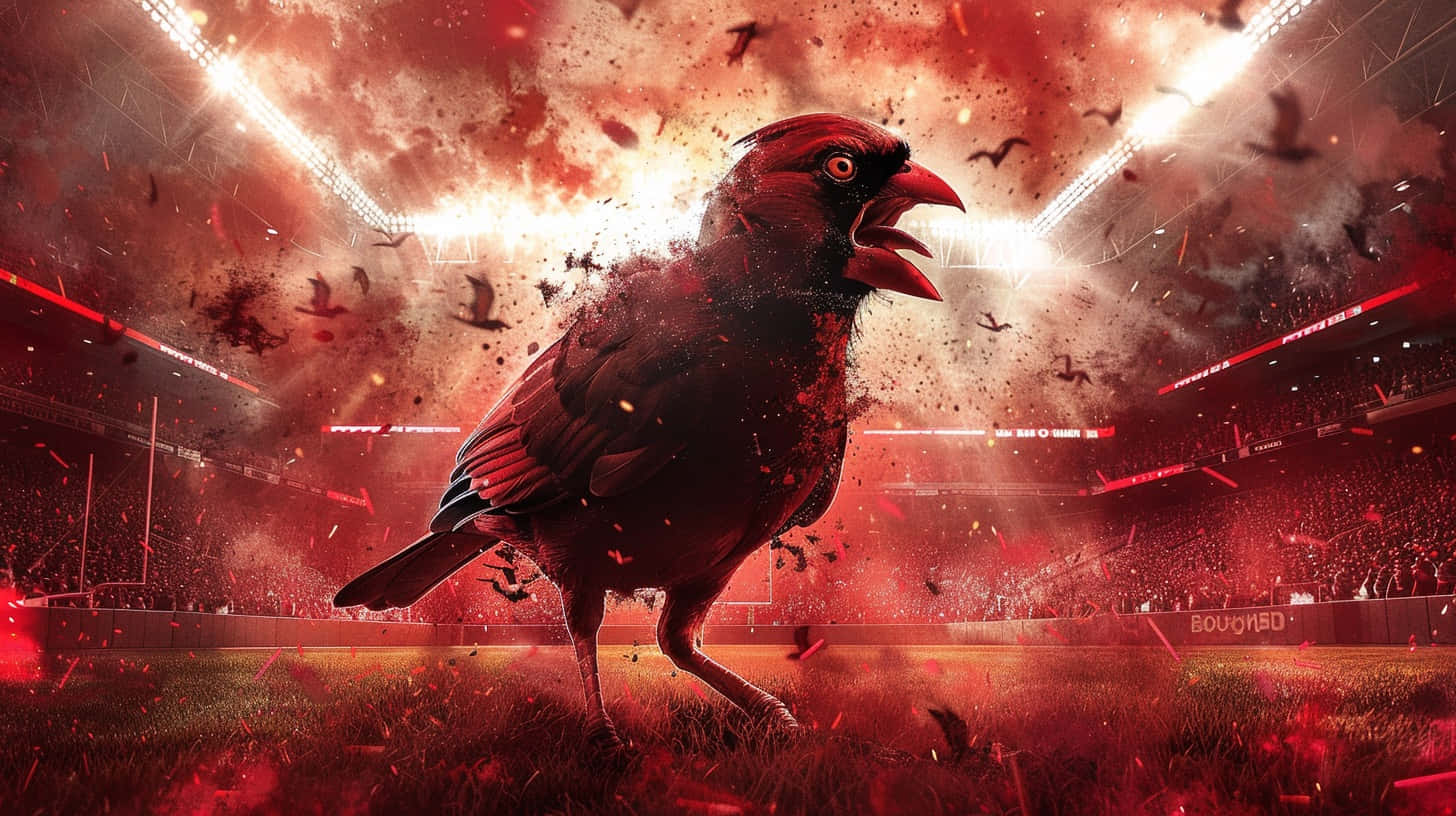 Louisville Cardinals Mascot Stadium Fervor Wallpaper