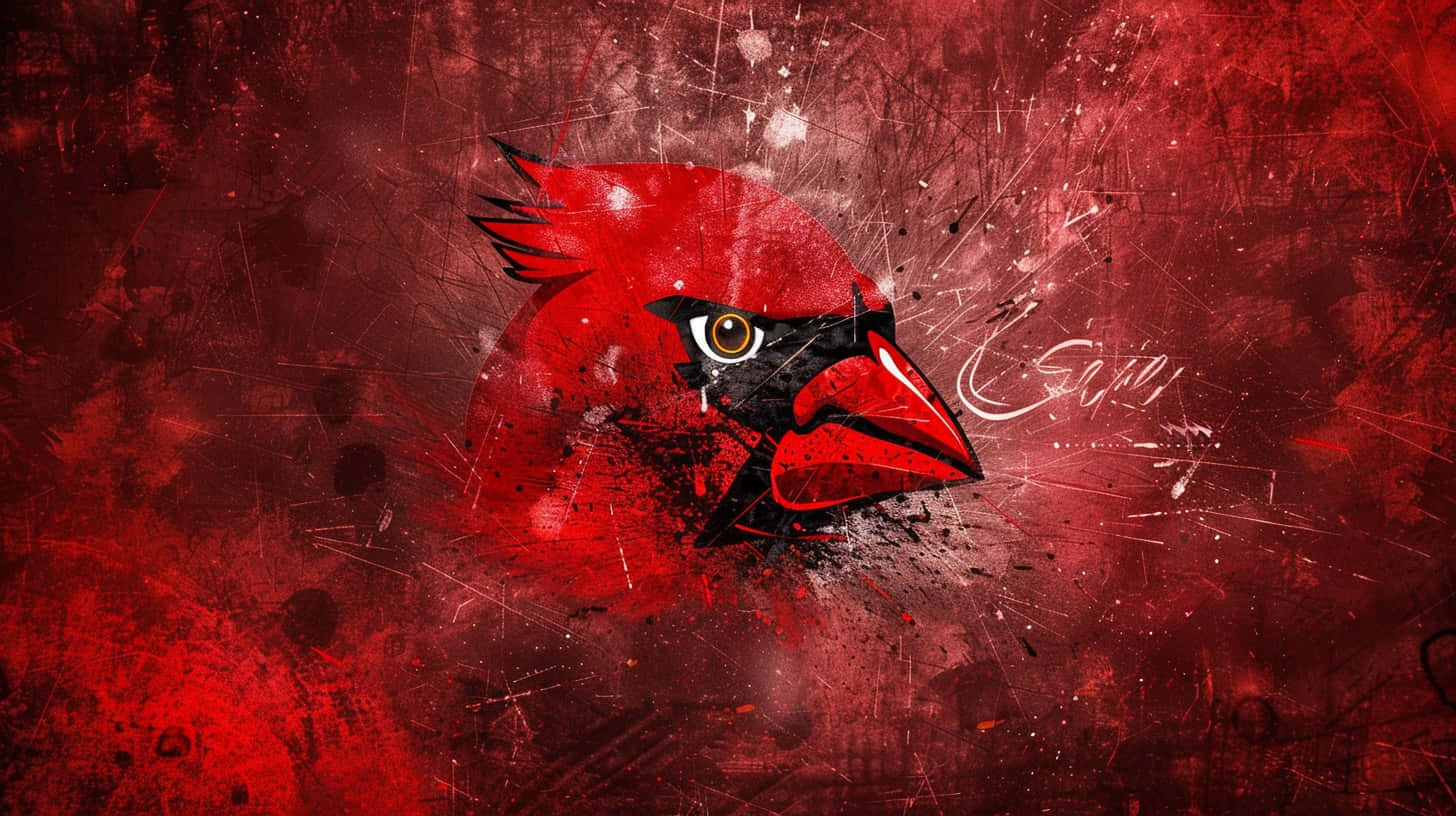 Louisville Cardinals Red Bird Mascot Artwork Wallpaper