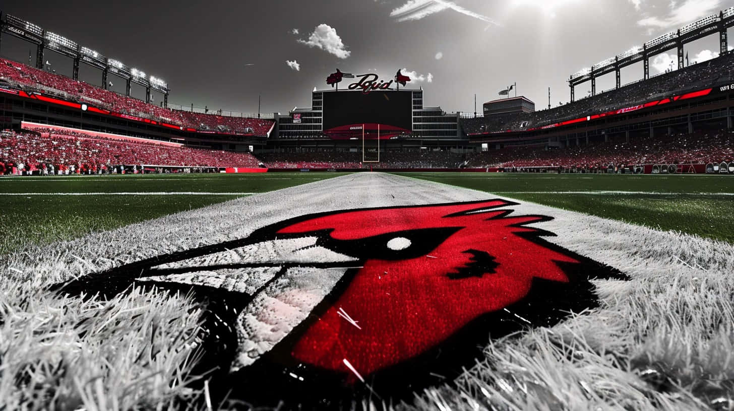 Louisville Cardinals Stadiumwith Logo Wallpaper