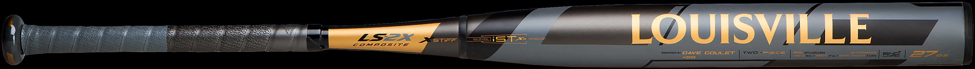 Louisville Softball Bat Blackand Gold PNG