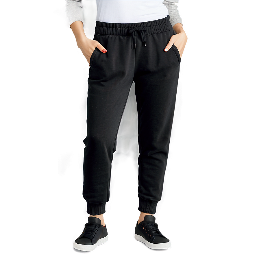 Loungewear Black Sweatpants Png Dol6 PNG