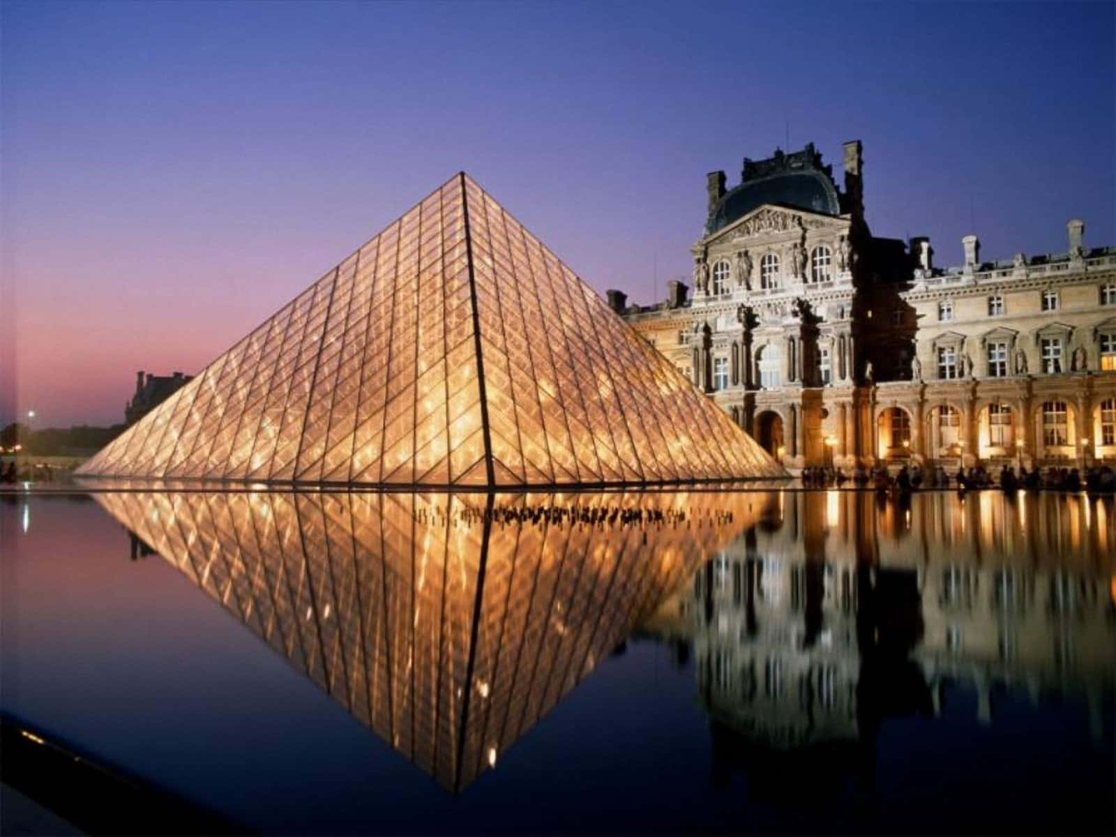 Louvremuseum Spiegelung Fotografie Wallpaper