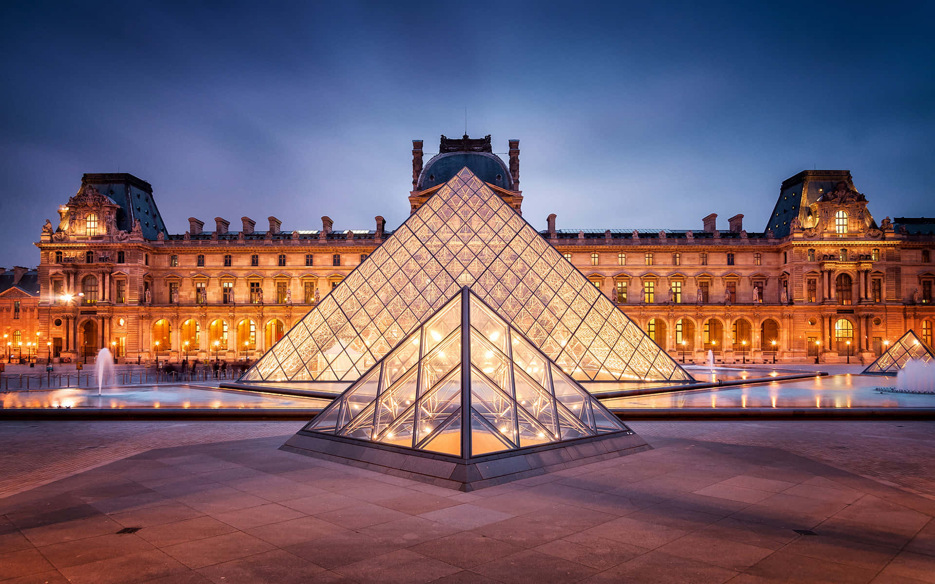 Louvremuseum Symmetrischer Plan Wallpaper