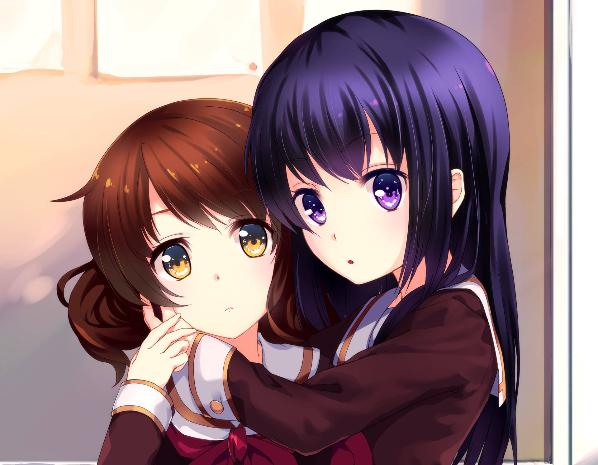 Lovable Anime Lesbians Wallpaper