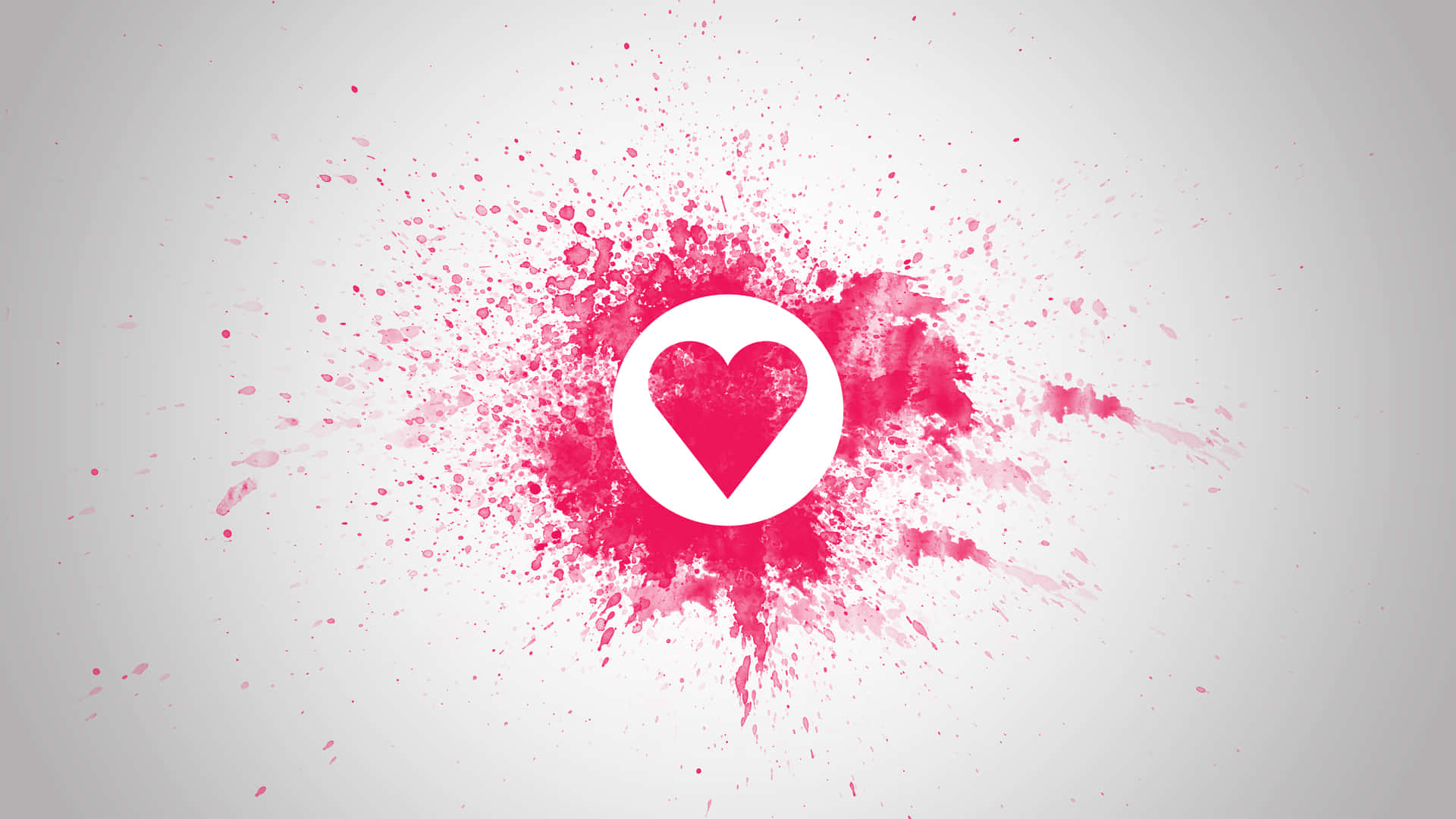 Nice Pink Heart Paint Splash Love Background