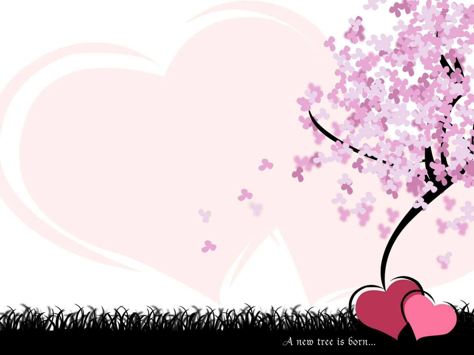 Sweet Tree Figure For Love Background