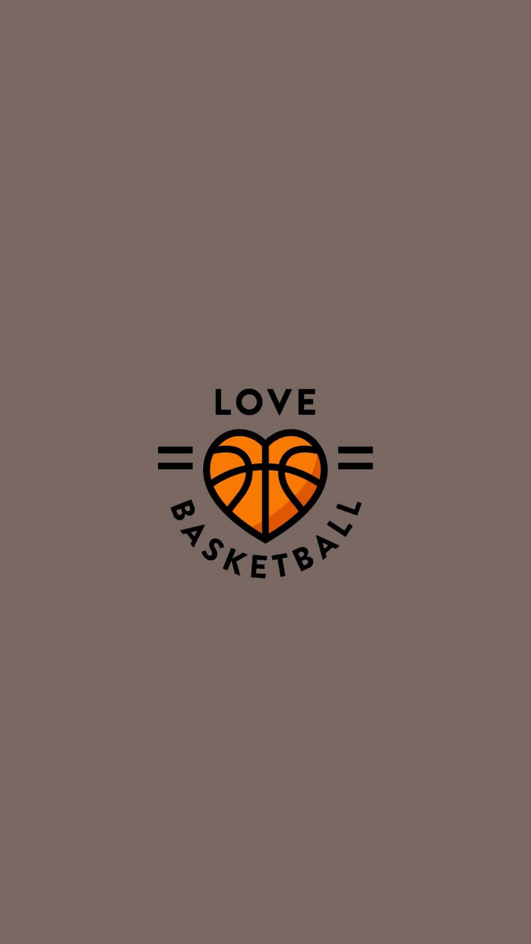 Love Basketball Graphic Design Wallpaper