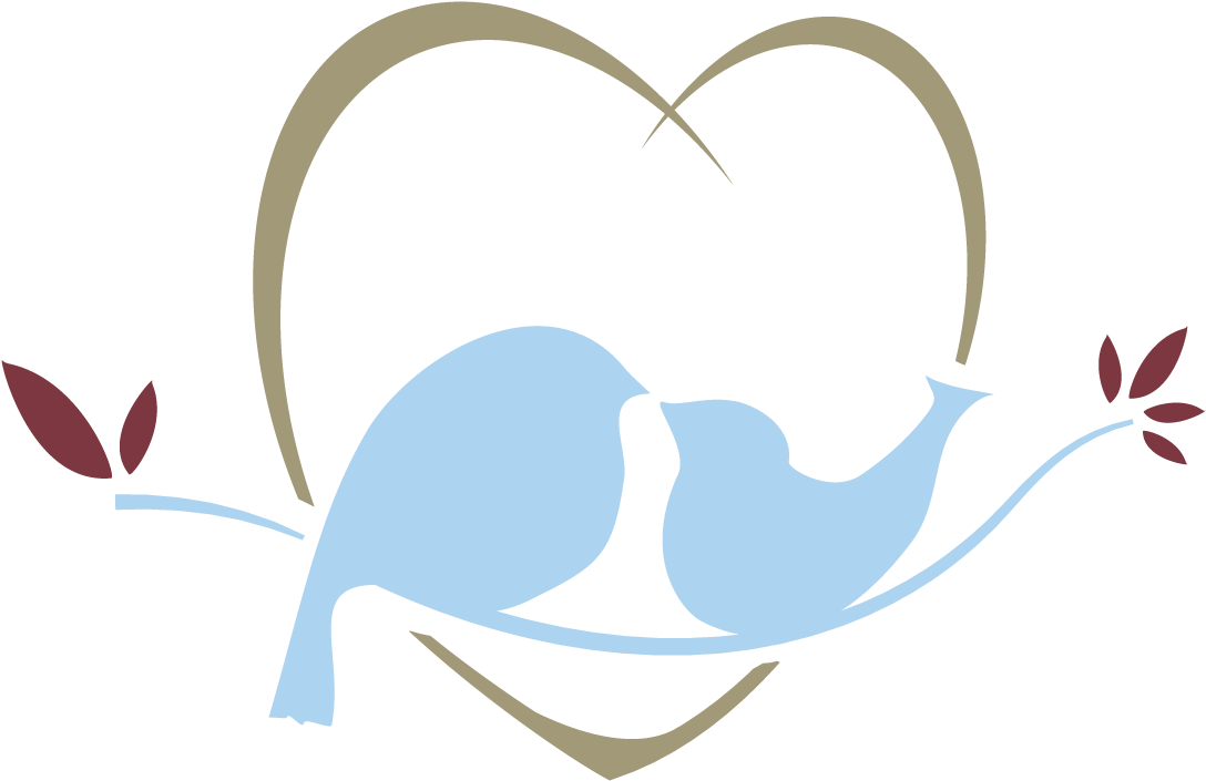 Love Birds Heart Graphic PNG