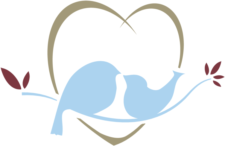 Love Birds Heart Illustration PNG