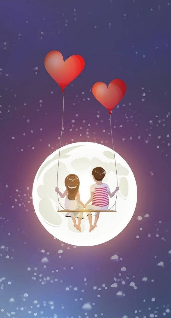 Download Love Cartoon Flight Wallpaper 