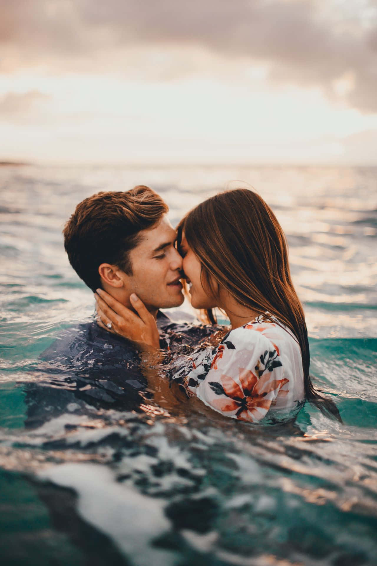Love Couple On Water Picture