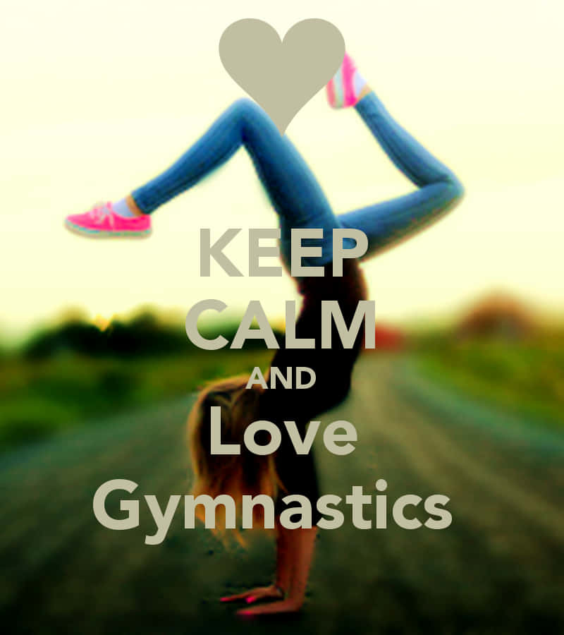 Love Cute Gymnastics Quote Wallpaper
