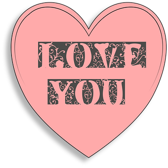 Love Declaration Heart Graphic PNG