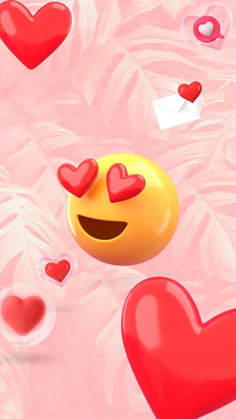 Love Emoji Hearts Background Wallpaper