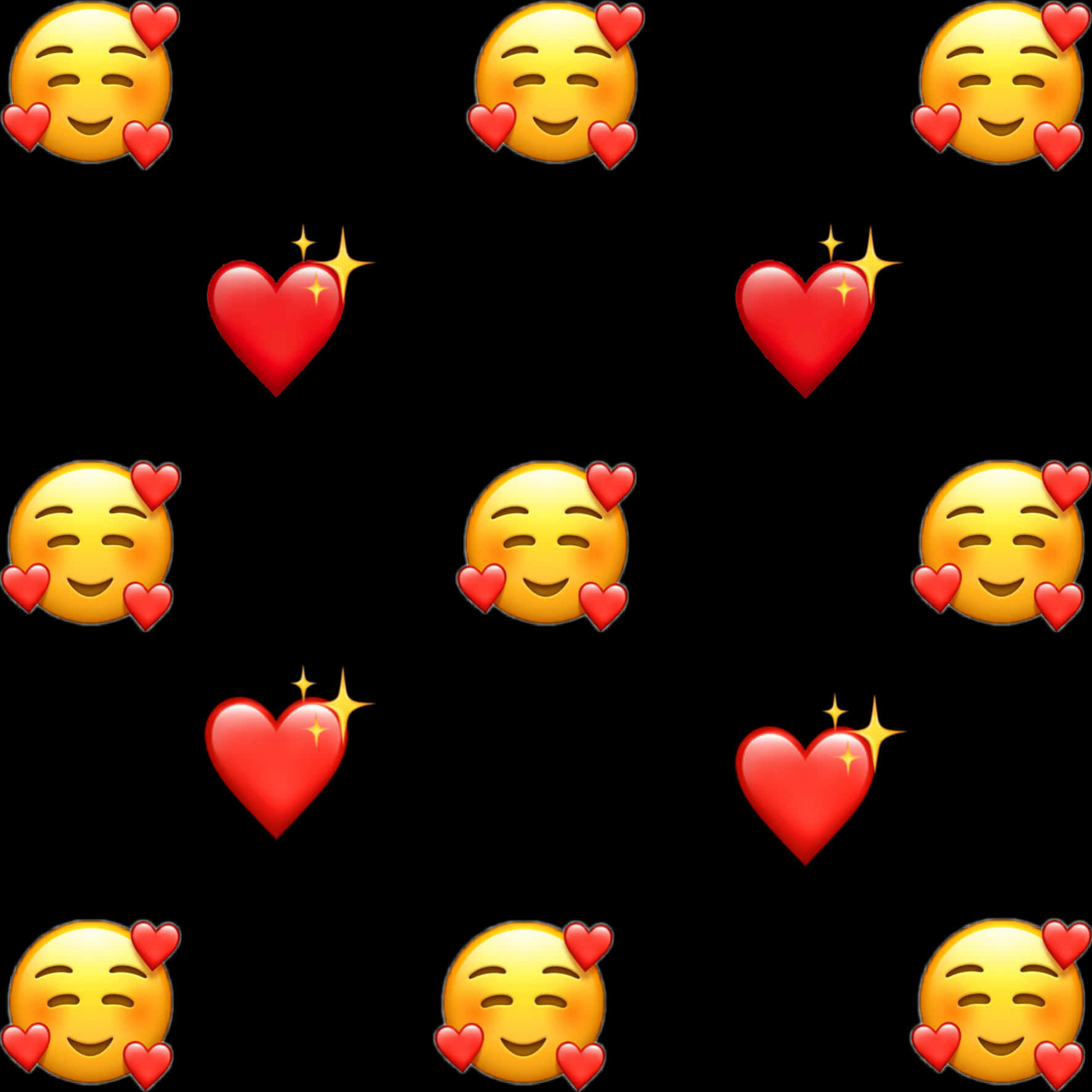 Love Emoji Pattern PNG