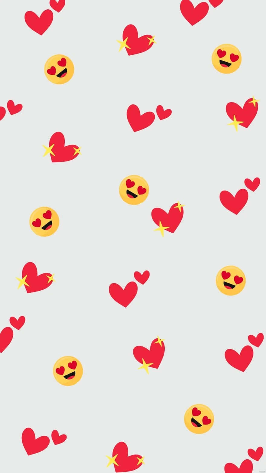 Love Emoji Pattern Wallpaper Wallpaper